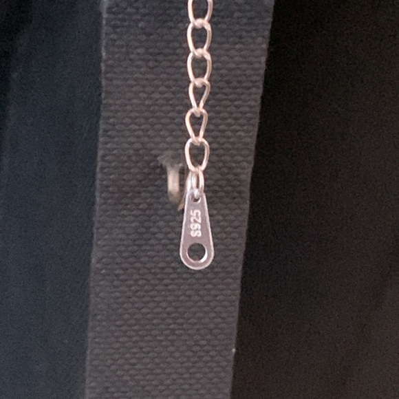 Blue and Green Floral Glass 3 Dimenisional Heart Pendant on a Delicate 925 Chain - Picture 10 of 13